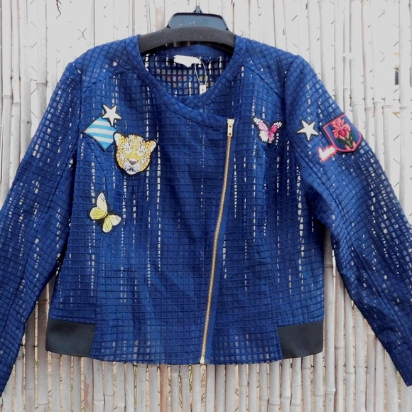 ASOS Curve Jackets & Blazers - ASOS Curve Moto Bomper Cropped Jacket Appliqués 14
